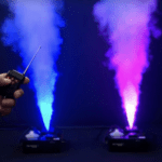 rainbow geyser vertical smoke machine for hire