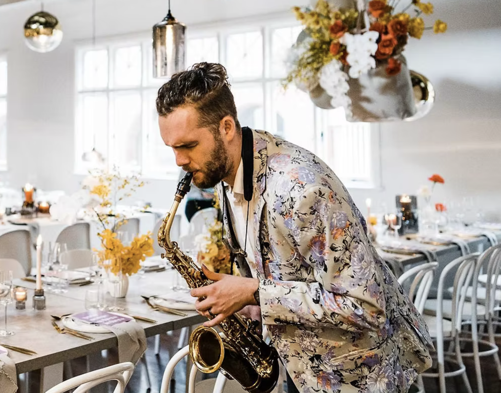 Live Saxophone player Newcastle Wedding DJs
